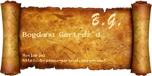 Bogdanu Gertrúd névjegykártya